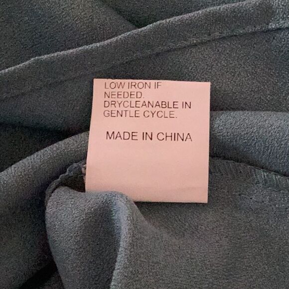 SHEIN NEW RUFFLE TRIM TUNIC DRESS CADET BLUE SIZE 6 MEDIUM - Picture 7 of 8